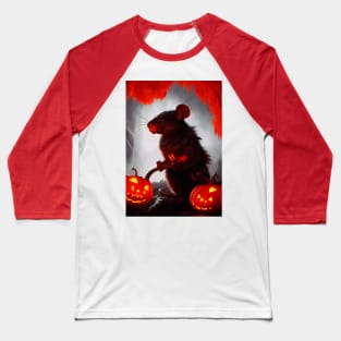 Rattus lives on Halloween Baseball T-Shirt